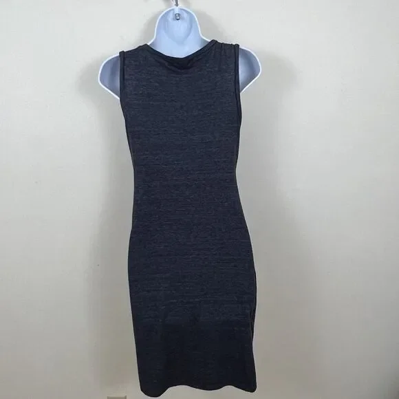 Treasure & Bond Ruched Sleeveless Knit Dress Gray Medium - Picture 9 of 12
